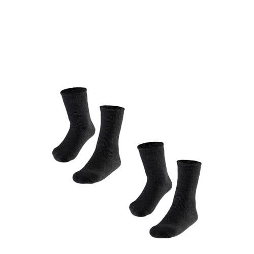 Heatkeeper thermo sokken - set van 2 antraciet Grijs Jongens/Meisjes Polyacryl
