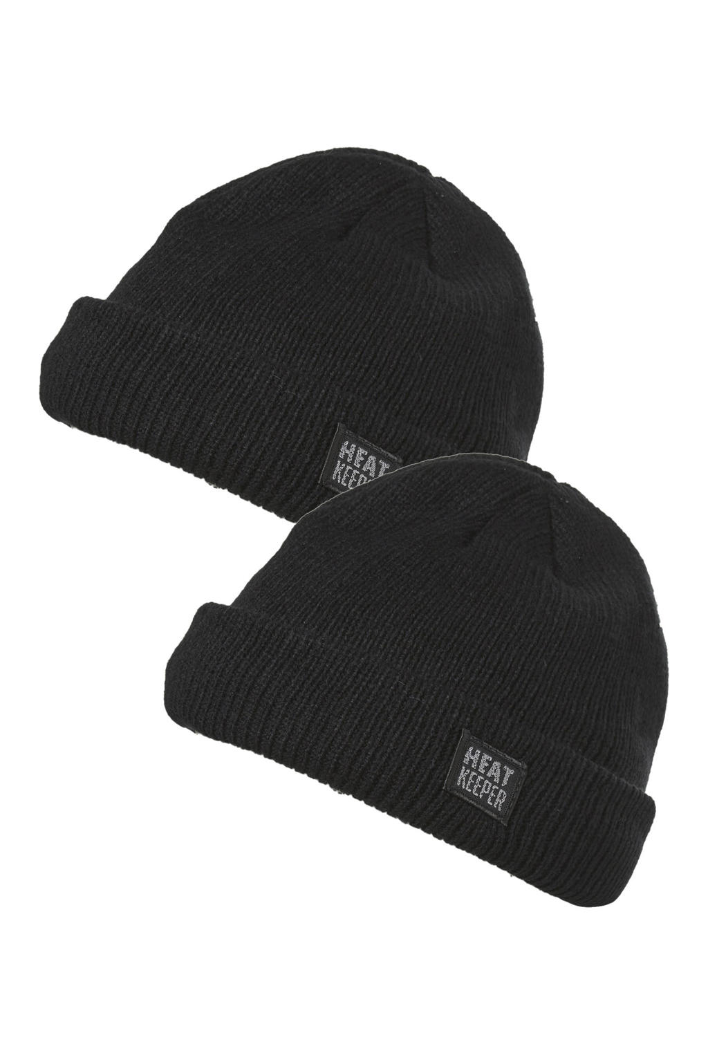 Heatkeeper thermo muts water en windproof - set van 2 zwart