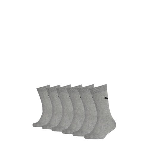 Puma sokken met logo - set van 6 grijs Jongens/Meisjes Katoen Logo