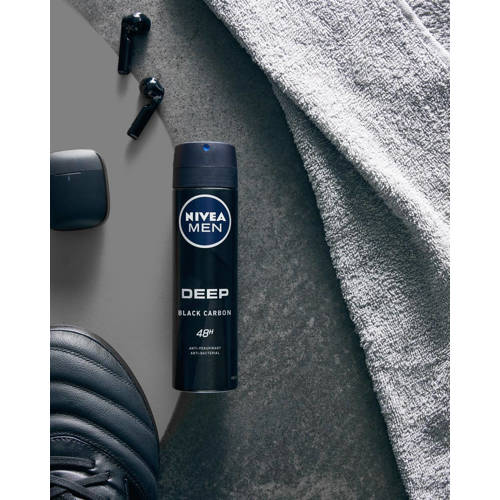 Nivea Deep black carbon deodorant spray 6 x 150 ml voordeelverpakking