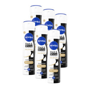 Black & White Silky Smooth deodorant spray - 6 x 150ml - voordeelverpaking