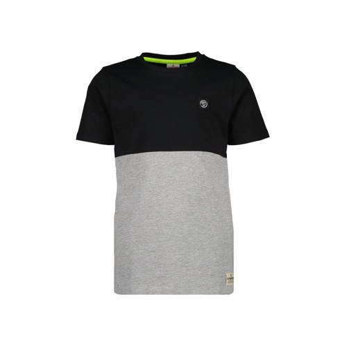 Vingino T-shirt Hunan zwart/grijs/wit Jongens Katoen Ronde hals Meerkleurig