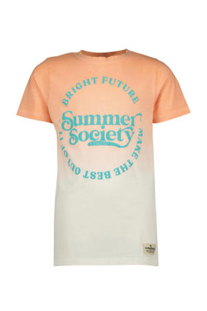 T-shirt Hollis met printopdruk oranje/wit