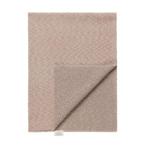 Melange knit reversible baby wiegdeken 75x100 cm bruin