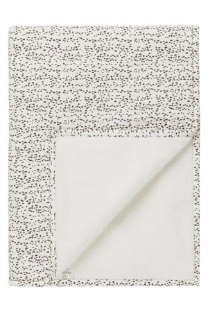 Teddy Fancy Dot reversible baby wiegdeken teddy 75x100 cm Jet Stream