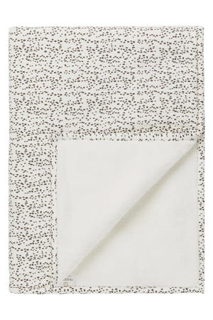 Teddy Fancy Dot reversible baby wiegdeken teddy 75x100 cm Jet Stream