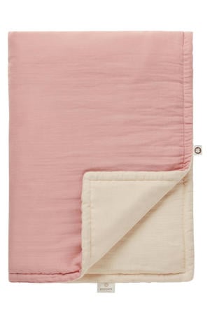 padded reversible baby wiegdeken 75x100 cm Misty Rose