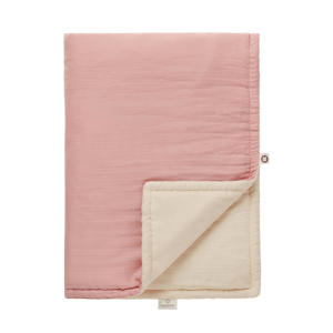 padded reversible baby wiegdeken 75x100 cm Misty Rose