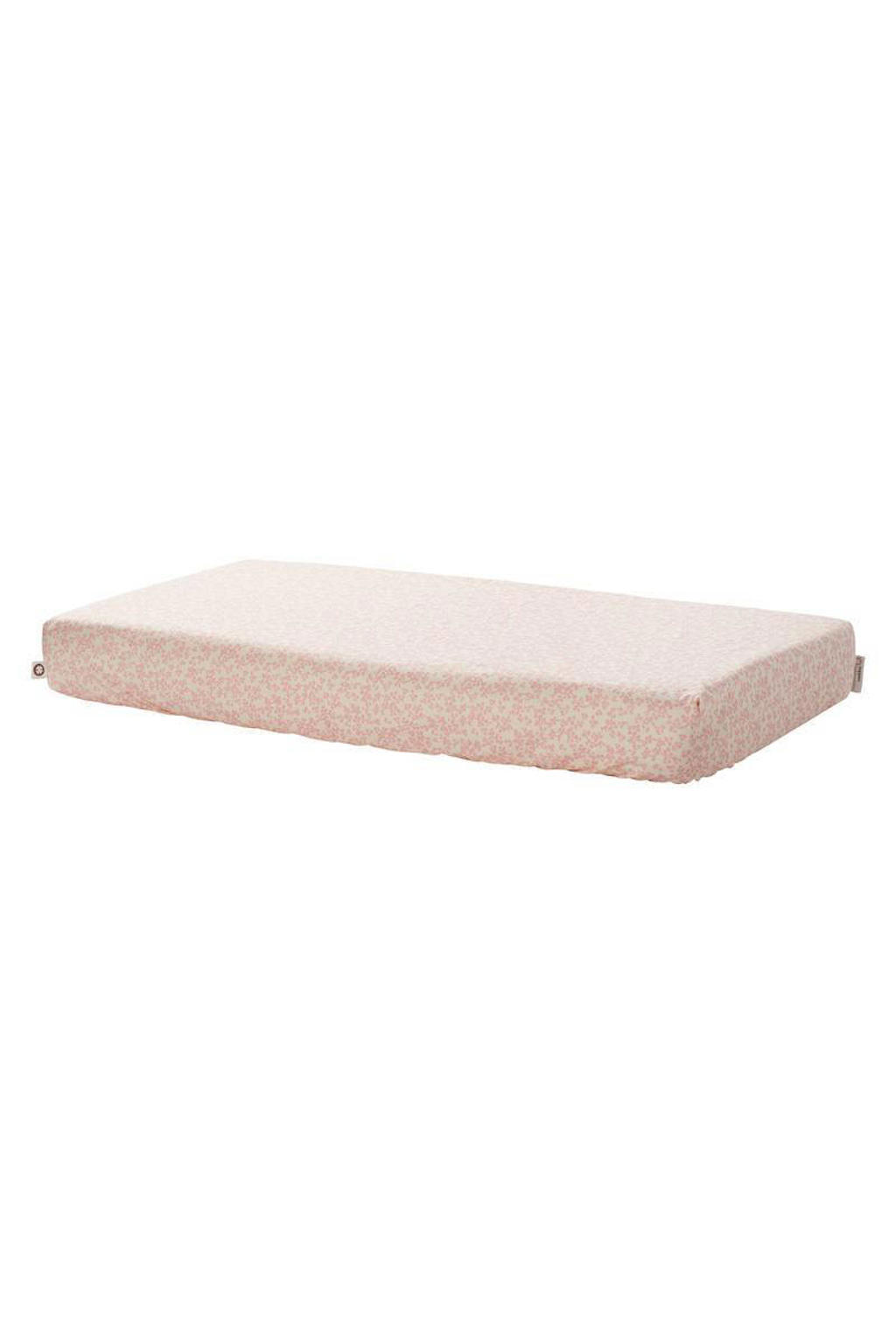 Noppies Baby Comfort Baby Comfort katoen Botanical poplin hoeslaken wieg 40x80 cm Misty Rose