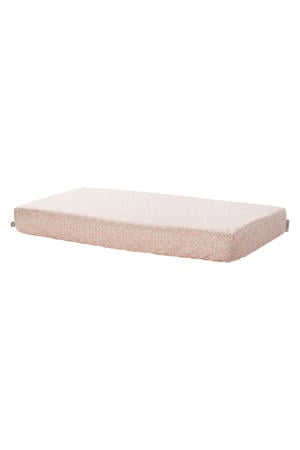 Baby Comfort katoen Botanical poplin hoeslaken wieg 40x90 cm Misty Rose