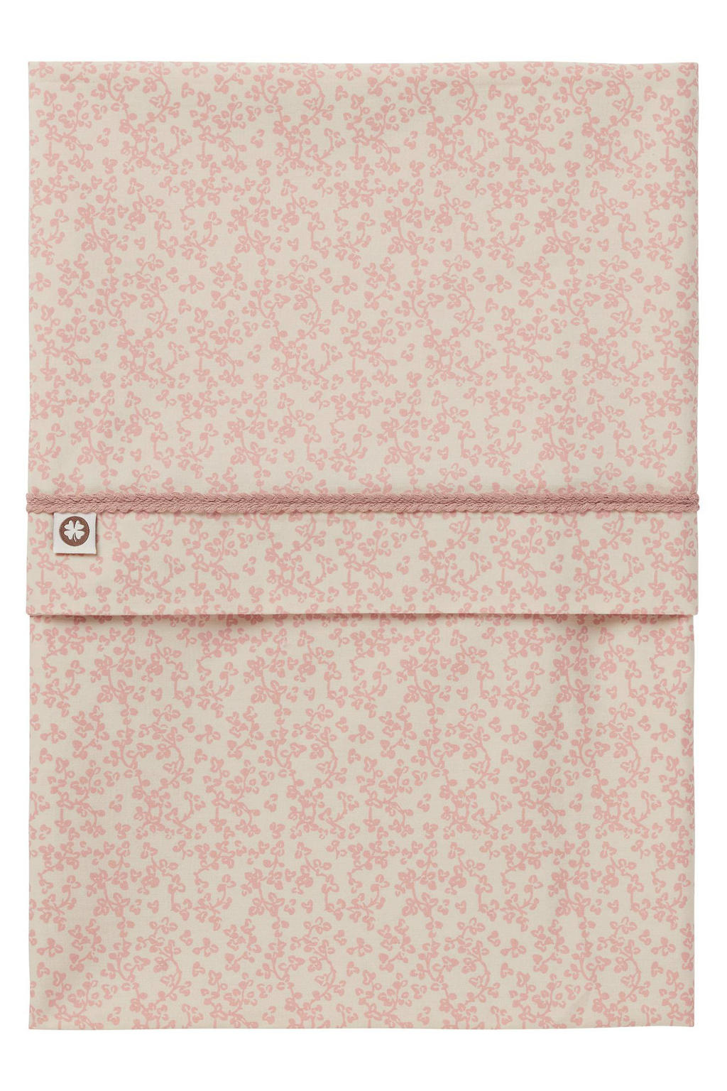 Noppies Baby Comfort Botanical poplin reversible ledikantlaken Misty Rose