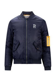 thumbnail: Blauwe jongens Retour Jeans bomberjack zomer Baldo van polyester met effen, lange mouwen, ronde hals, ritssluiting en elastische boord