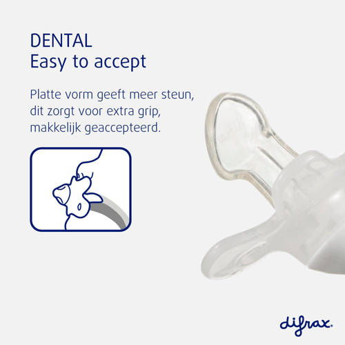 Difrax Dental Fopspeen 12+ Maanden Lichtroze 2 stuks