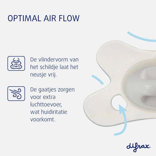 Difrax Dental Fopspeen 0 tot 6 Maanden Roodbruin 2 stuks