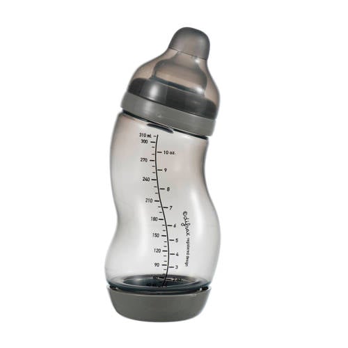 Difrax S-Babyfles Wide 310 ml Anti Koliek Grijs