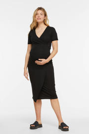 thumbnail: Zwarte dames LOVE2WAIT zwangerschapsrok van lyocell met regular waist en effen