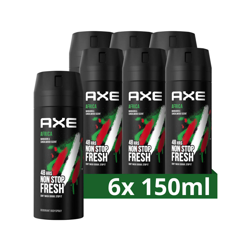Axe Africa deodorant bodyspray - 6 x 150 ml