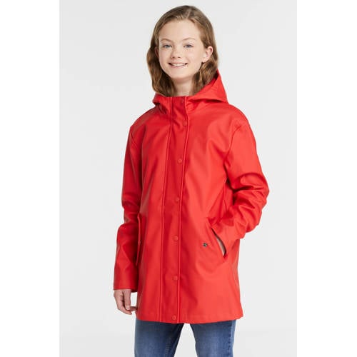 anytime regenjas rood Meisjes Polyester Capuchon 