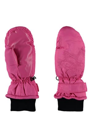 wanten met borduursels roze