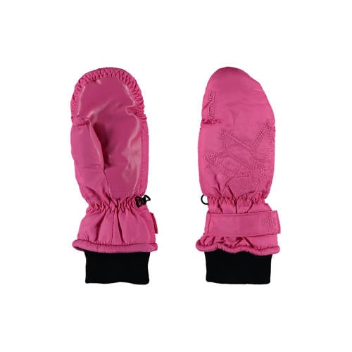 Sarlini wanten met borduursels roze Jongens/Meisjes Polyester Effen - 128/140