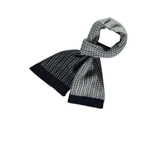 Sarlini sjaal met print donkerblauw Jongens Acryl Effen