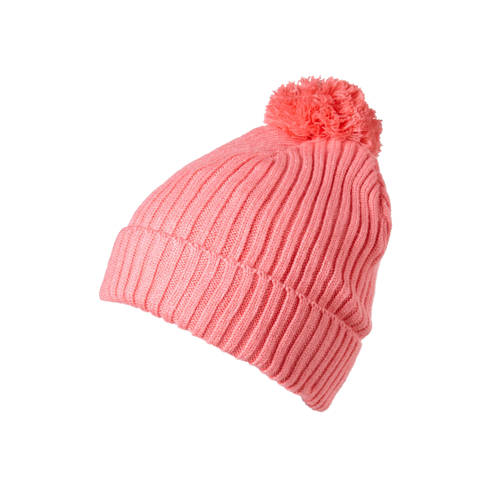 Sarlini muts met pompon roze Meisjes Viscose Effen