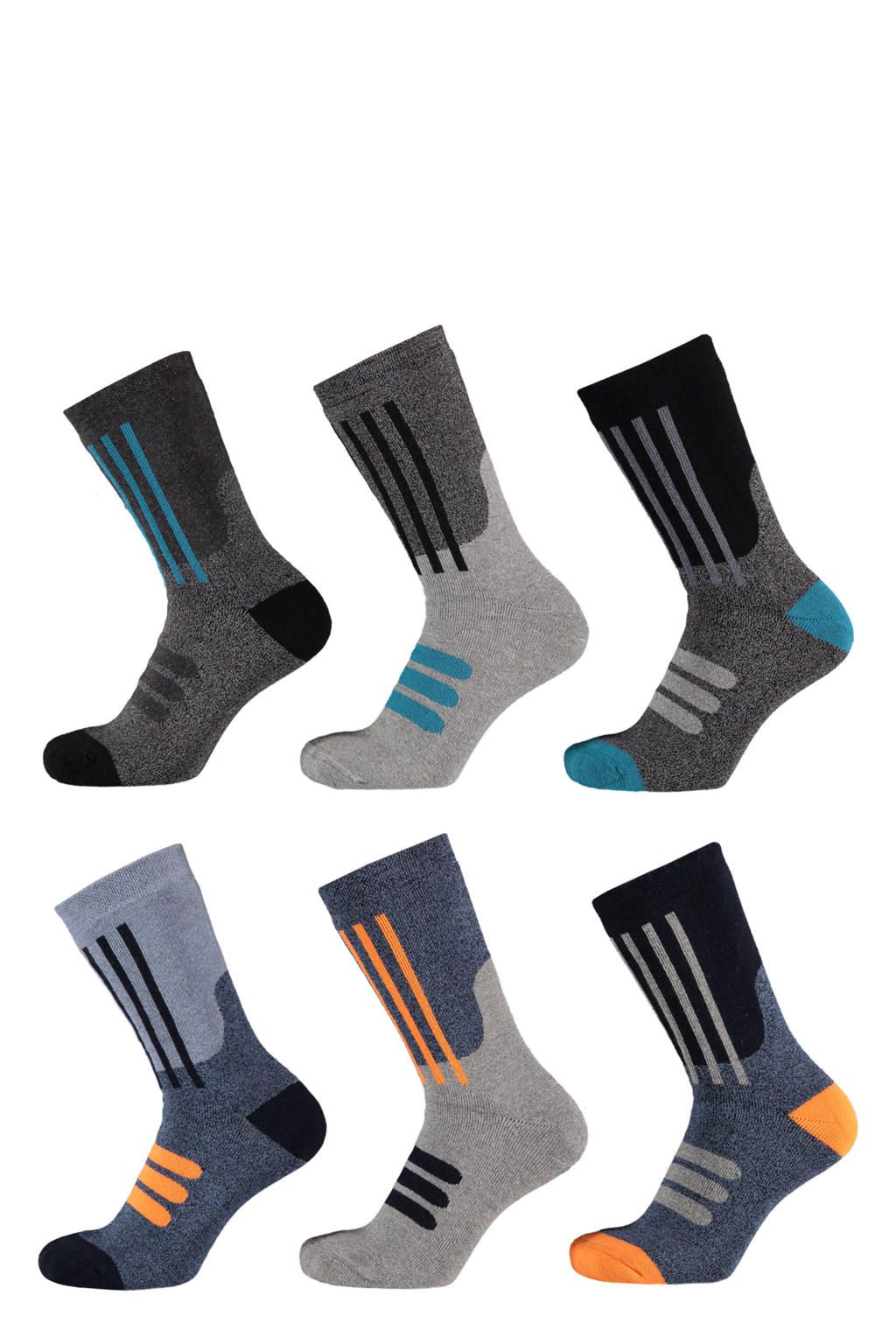 Apollo sokken - set van 6 blauw