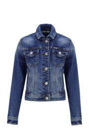 thumbnail: Stonewashed meisjes LTB spijkerjas Eliza van denim met effen, lange mouwen, klassieke kraag en knoopsluiting