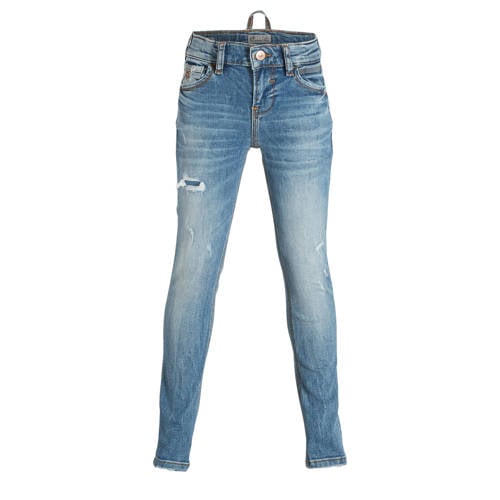LTB skinny jeans Cayle lelia wash Blauw Jongens Stretchdenim Effen - 152