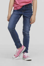 thumbnail: Medium blue denim meisjes anytime skinny jeans van stretchdenim met regular waist, rits- en knoopsluiting en effen