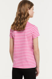 thumbnail: anytime gestreepte T-shirt koraalroze