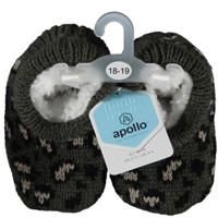 thumbnail: Apollo gebreide slofjes legergroen