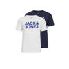 JACK & JONES JUNIOR T-shirt - donkerblauw/wit (set van 2)