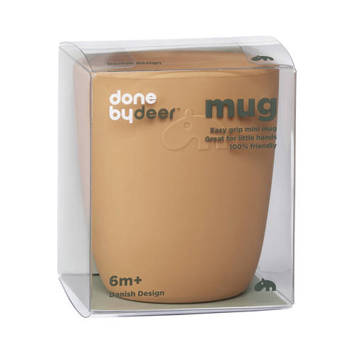 Done by Deer Silicone mini mok Mustard Drinkbeker Geel