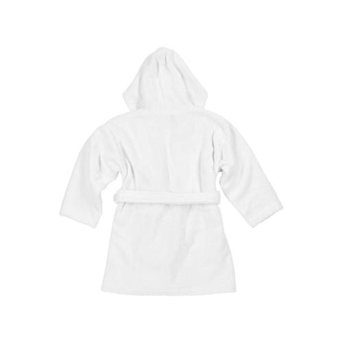 Meyco basic badstof badjas wit Jongens/Meisjes Katoen Capuchon Effen