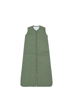 gevoerde baby slaapzak uni forest green