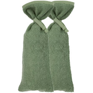 basic badstof kruikenzak - forest green (set van 2)