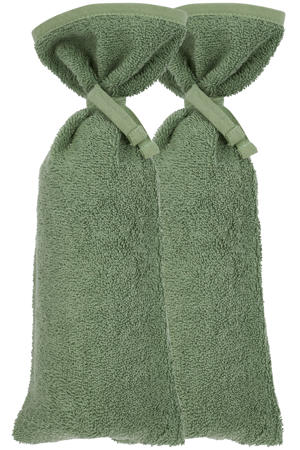 basic badstof kruikenzak - forest green (set van 2)