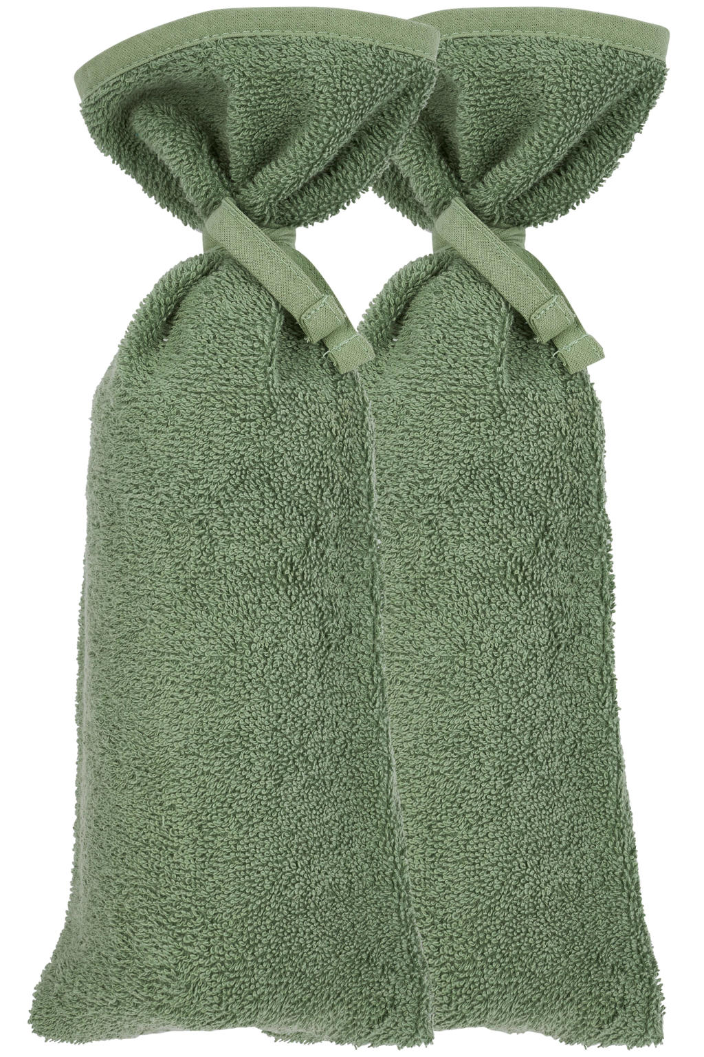 Meyco basic badstof kruikenzak - forest green (set van 2)