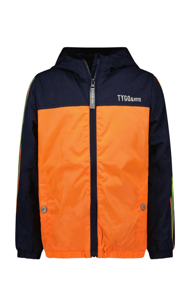 Gemakkelijk vloek of TYGO & vito zomerjas van gerecycled polyester oranje/donkerblauw |  kleertjes.com