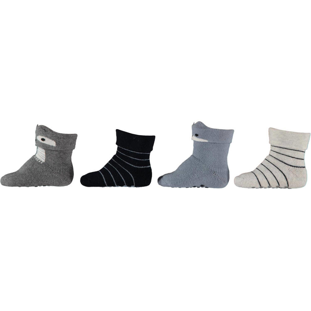 Apollo sokken met print - set van 4 blauw