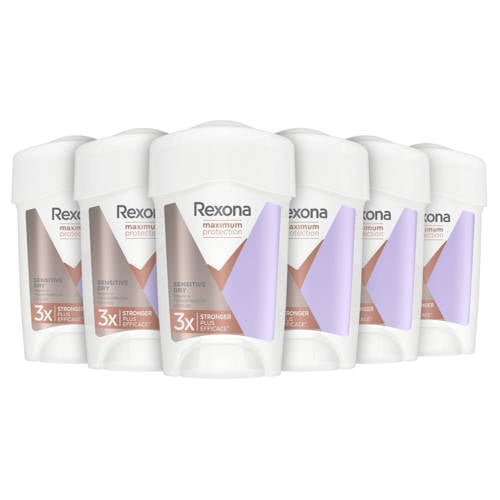 Rexona Women Maximum Protection Sensitive Dry anti-transpirant deodorant stick - 6 x 45 ml