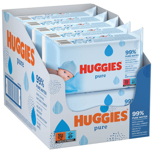 Huggies Pure 99% water - 560 billendoekjes | Billendoekjes van Huggies