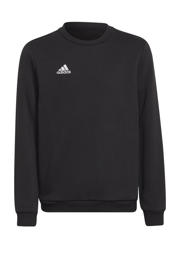 thumbnail: Zwarte jongens en meisjes adidas Performance Junior sweater van katoen met logo dessin, lange mouwen en ronde hals