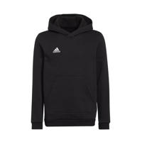 thumbnail: Zwarte jongens en meisjes adidas Performance Junior sporthoodie van katoen met effen, lange mouwen en capuchon