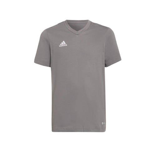 adidas Performance junior voetbalshirt grijs Sport t-shirt Jongens/Meisjes Katoen V-hals