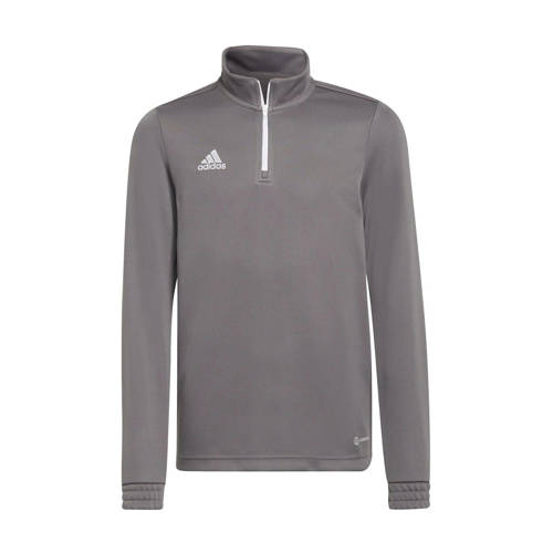 adidas Performance junior voetbalshirt grijs Sport t-shirt Jongens Polyester Opstaande kraag - 116
