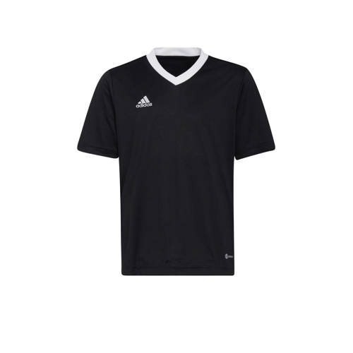 adidas Performance junior voetbalshirt zwart Sport t-shirt Jongens/Meisjes Gerecycled polyester Ronde hals