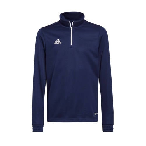 adidas Performance junior voetbalshirt donkerblauw Sport t-shirt Jongens Gerecycled polyester Opstaande kraag
