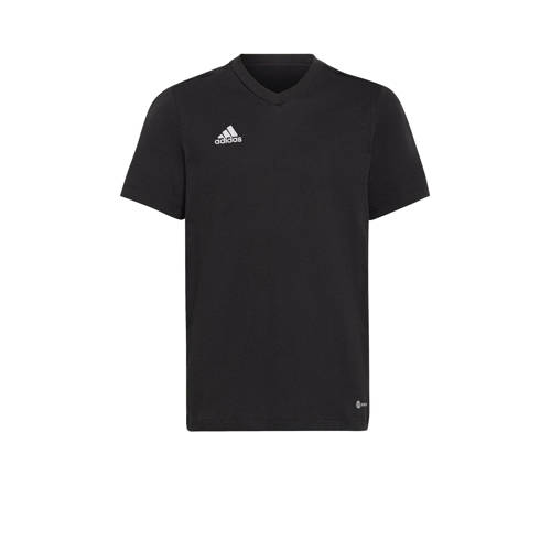 adidas Performance junior voetbalshirt zwart Sport t-shirt Jongens/Meisjes Katoen V-hals
